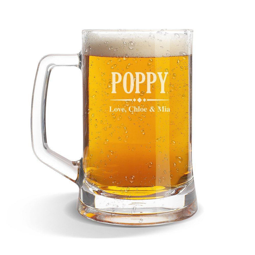 Poppy Glass Beer Mug