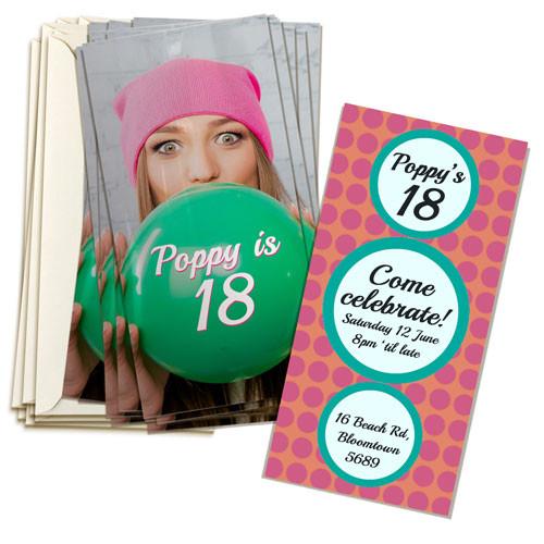 4 x 8" Double Sided Invitation Card (20 pack)