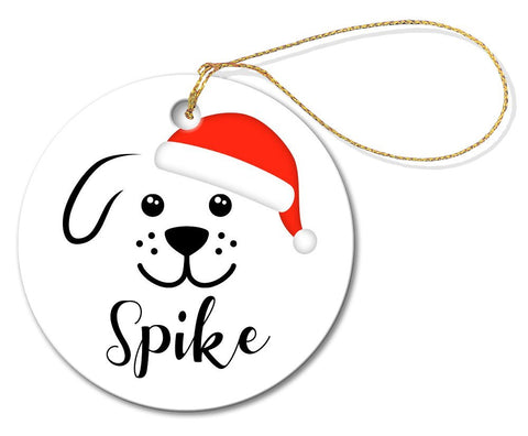 Spike Round Porcelain Ornament