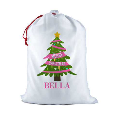 Pink Christmas Santa Sack