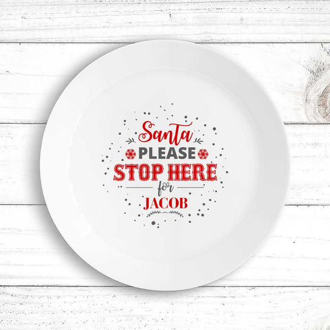 Santa Stop Kids Plate