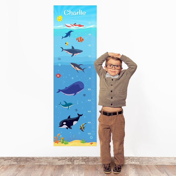 Ocean Wall Decal Height Chart