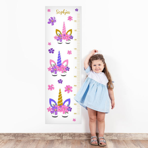 Unicorn Wall Decal Height Chart