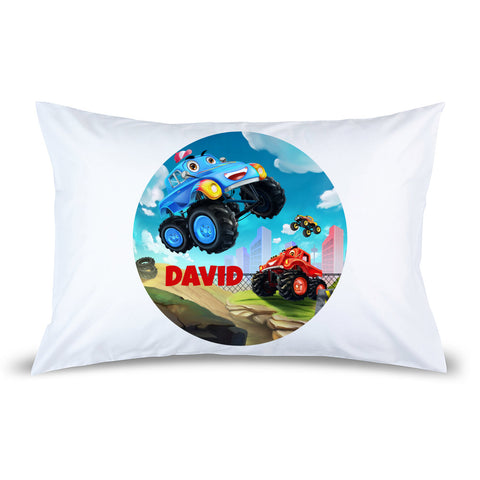 Monster Truck Pillow Case