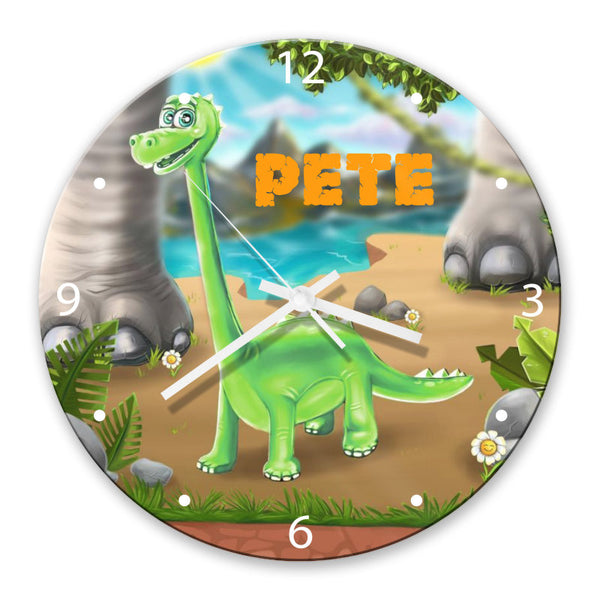 Dinosaur Glass Clock