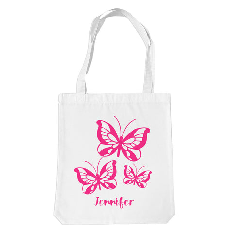 Butterflies White Premium Tote Bag 'Temporary Out of Stock '
