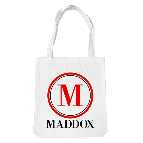 Monogram White Premium Tote Bag