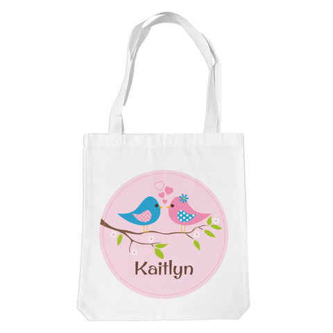 Two Birds White Premium Tote Bag