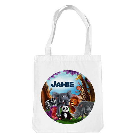 Visits the Zoo White Premium Tote  Bag