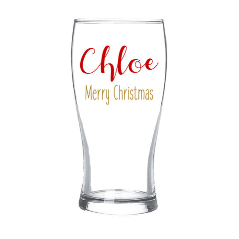 Festive Standard Beer Glass