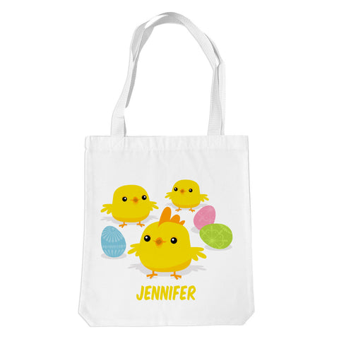 Easter Chicks White Premium Tote Bag