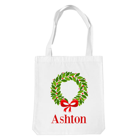 Christmas Wreath White Premium Tote Bag