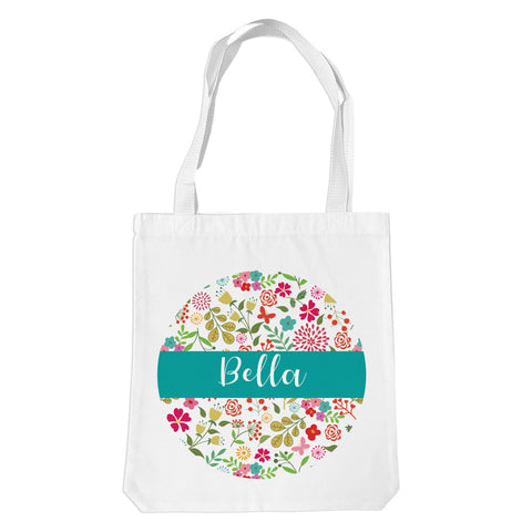 Flowers White Premium Tote Bag