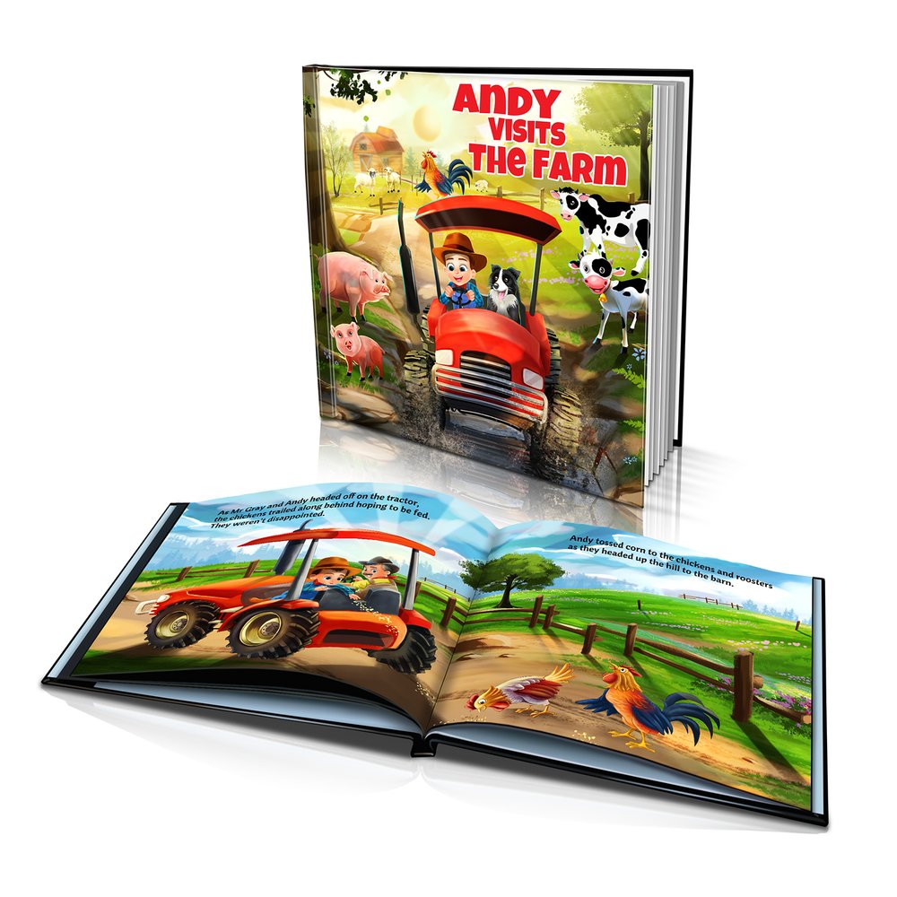Large Hard Cover Story Book - Farm Animals