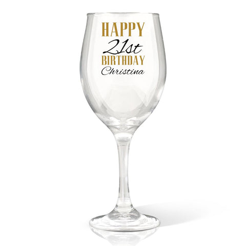 Birthday Wine Glass