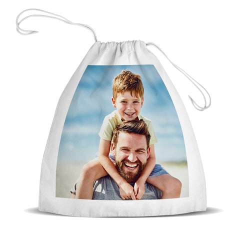 Premium White White Drawstring Bag