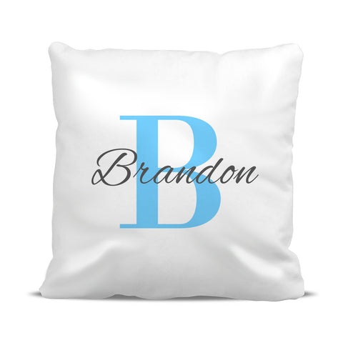 Blue Monogram Classic Cushion Cover