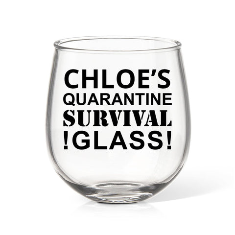 Quarantine Stemless Wine Glass