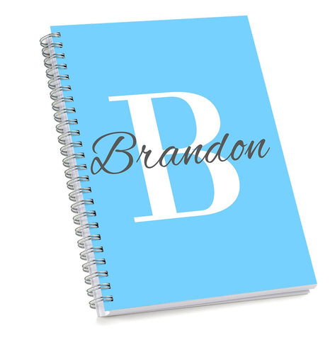 Blue Monogram Sketch Book