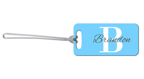 Blue Monogram Bag Tag