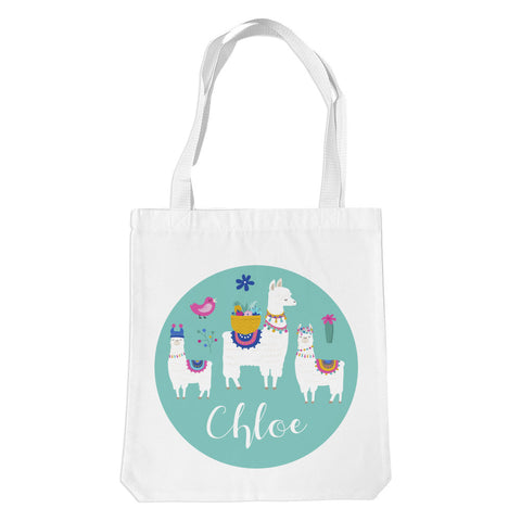 Llama White Premium Tote Bag