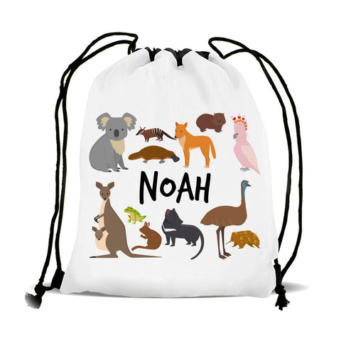 Aussie Animals Drawstring Sports Bag