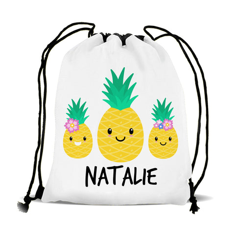 Pineapple Drawstring Sports Bag