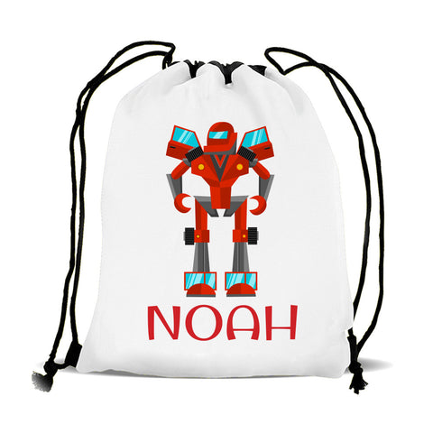 Robot Drawstring Sports Bag