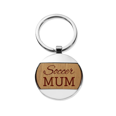 Mum Round Metal Keyring