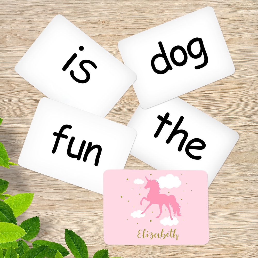 Pink Unicorn Memory Game Sight Words
