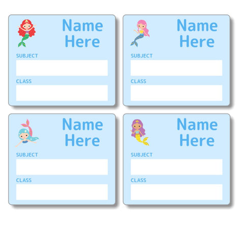 Mermaids - School Book Label (Pack of 16)