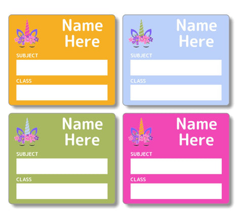 Unicorn Horn - School Book Label (Pack of 16)