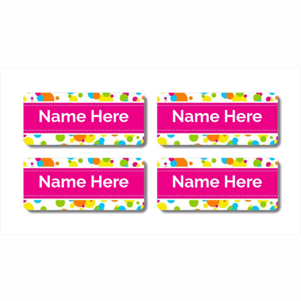 Bubbles Rectangle Name Labels (Pack of 32)