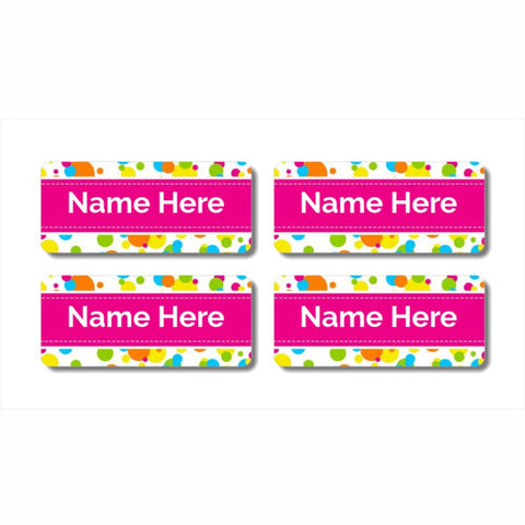 Bubbles Rectangle Name Labels (Pack of 32)