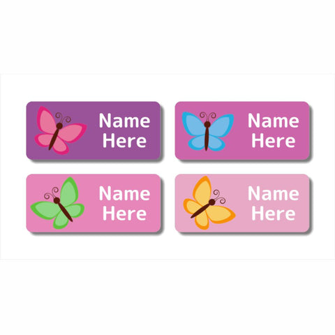 Butterfly Rectangle Name Labels (Pack of 32)