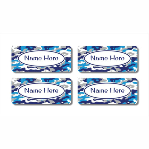 Camo Rectangle Name Labels (Pack of 32)