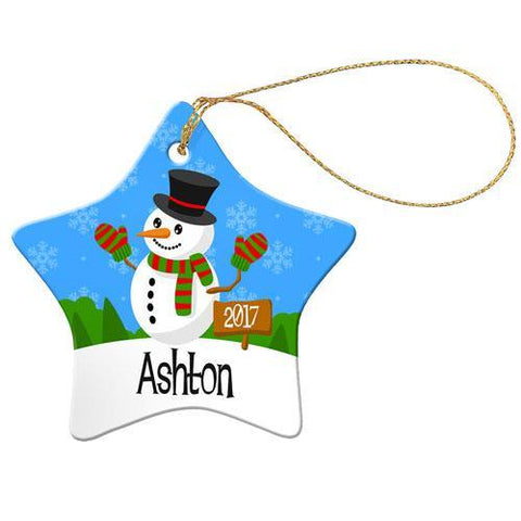 Snowman Star Decoration