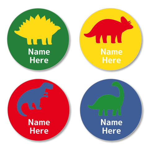 Dino Silhouette Round Label (Pack of 30)