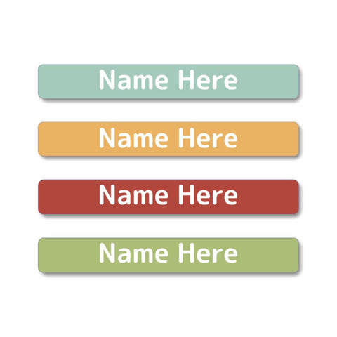 Earthy Mini Name Labels (Pack of 40)