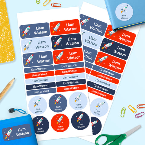 Rocket -  Mixed Name Label Pack