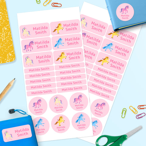 Unicorn  -  Mixed Name Label Pack