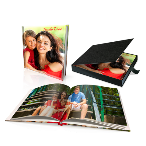 12 x 12" Premium Personalised Padded Cover Book in Presentation Box