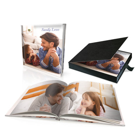 8 x 8" Premium Personalised Padded Cover Book in Presentation Box