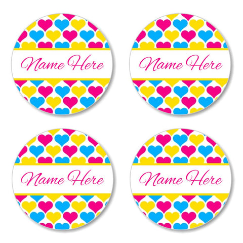 Hearts Round Label (Pack of 30)