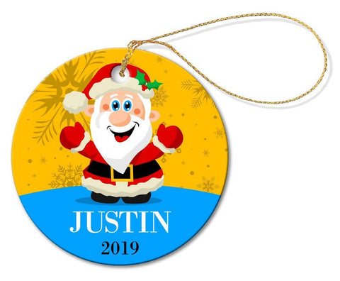 Santa Round Decoration