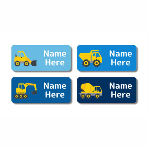 Little Digger Rectangle Name Labels (Pack of 32)