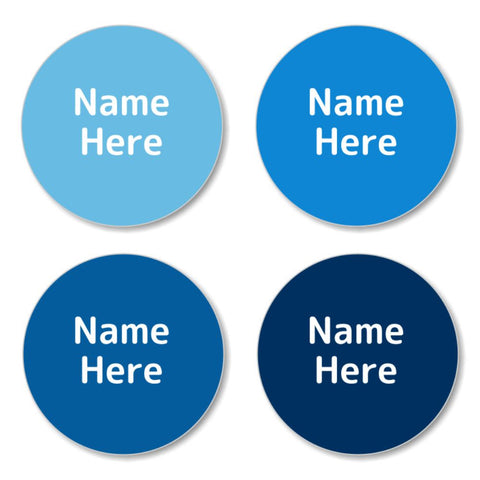 Multi Colour - Blues Round Label (Pack of 30)