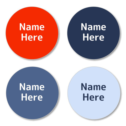 Multi Colour - Nautica Round Label (Pack of 30)