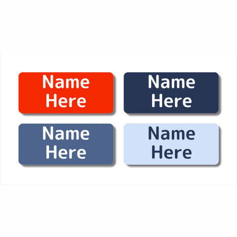 Multi Colour - Nautica Rectangle Name Labels (Pack of 32)