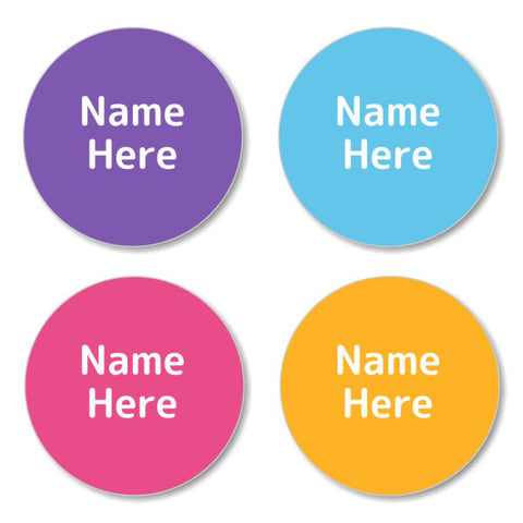 Multi Colour - Vivid Round Label (Pack of 30)